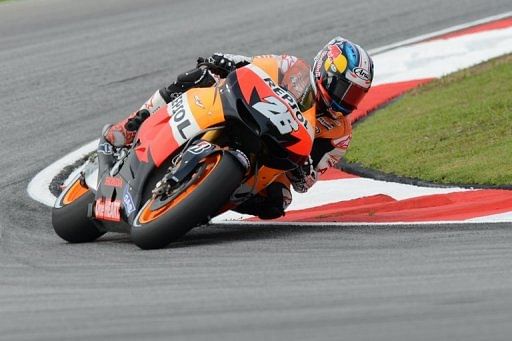 Title-hopeful Pedrosa clocked 2min 01.621sec in the first session on a dry surface