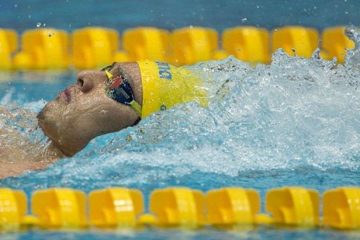 Japan&#039;s Daiya Seto swims on his way to gold in the Men&#039;s 400m Individual Medley