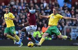 Norwich thwart Lambert's 10-man Villa