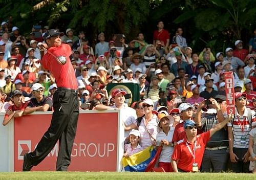 Tiger Woods on Sunday birdied five of his first nine holes to come roaring back into contention, in final round