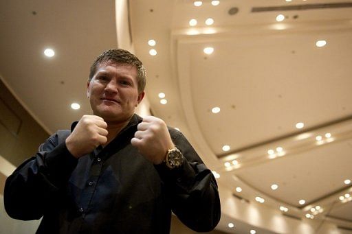 Former world champion Ricky Hatton poses for a picture in Hong Kong in April
