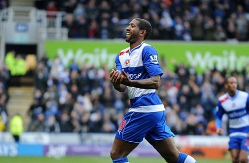 Reading's Mikele Leigertwood celebrates scoring a goal Reading's Mikele Leigertwood celebrates scoring a goal