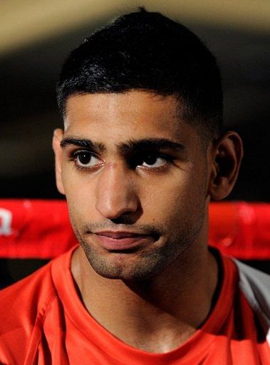 Amir Khan, pictured during a public workout session at the Mandalay Bay Resort &amp; Casino in Las Vegas, in July