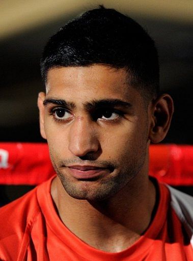 Amir Khan, pictured during a public workout session at the Mandalay Bay Resort & Casino in Las Vegas, in July