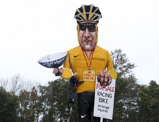 The Armstrong effigy will be burned at Bonfire Night celebrations on Saturday