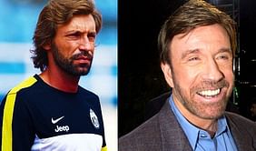 Football Lookalikes: Andrea Pirlo and Chuck Norris
