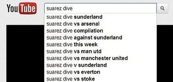 Suarez Dive Search on YouTube