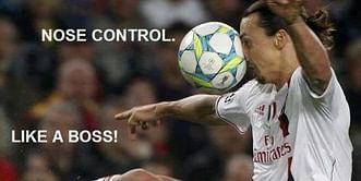 Ibrahimovic has brilliant nose control
