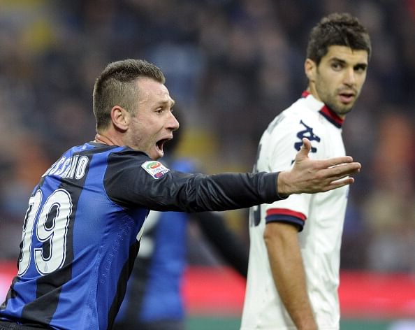 Inter's coach Stramaccioni, striker Cassano banned