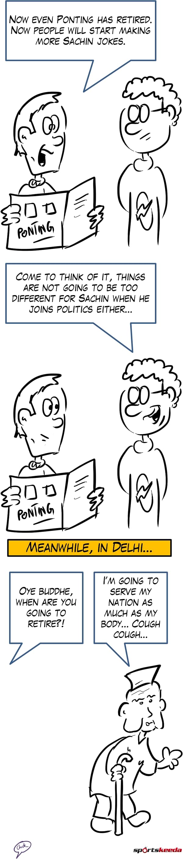COMIC: Sachin the politician vs Sachin the batsman