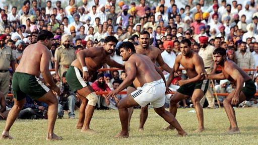 In Kabbadi, players try to tag opponents while holding their breath