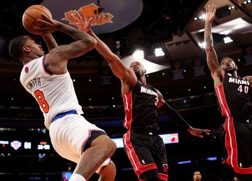 The Knicks-Heat game was the first major sports event in New York since killer superstorm Sandy struck