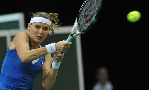 Lucie Safarova (pictured) needed an hour and 41 minutes to sink Ana Ivanovic