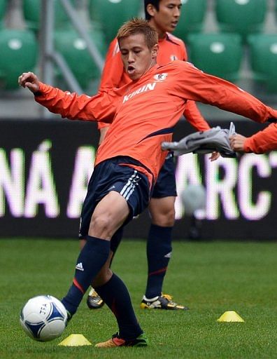 Keisuke Honda is one of 13 Europe based players in the Japan squad to face Oman