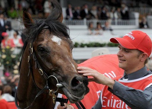 Green Moon (19-1) finished one length clear of another Australian-trained runner Fiorente (30-1)