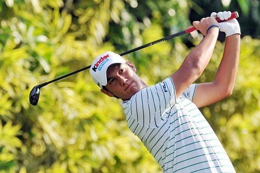 Matteo Manassero won a play-off at the Singapore Open against Louis Oosthuizen