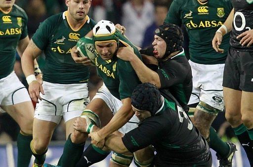 South Africa overcame a 12-3 half-time deficit to beat Ireland 16-12