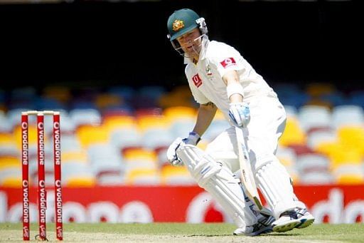 Skipper Michael Clarke called a halt to Australia&#039;s huge first innings with Australia 115 runs ahead