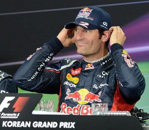 Mark Webber, pictured on October 13