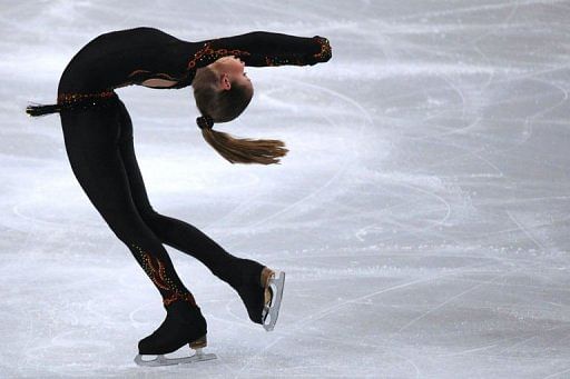 Russia&#039;s Julia Lipnitskaia performs her routine during the ladies short program