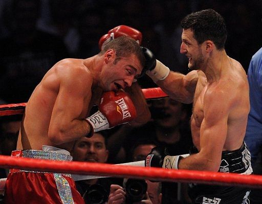 Carl Froch (R) dismantled Canada-based Romanian Lucian Bute in five rounds to win the IBF belt in May