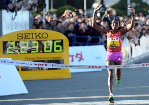 Kenya&#039;s Lydia Cheromei secures a comfortable win in the Yokohama international women&#039;s marathon on Sunday