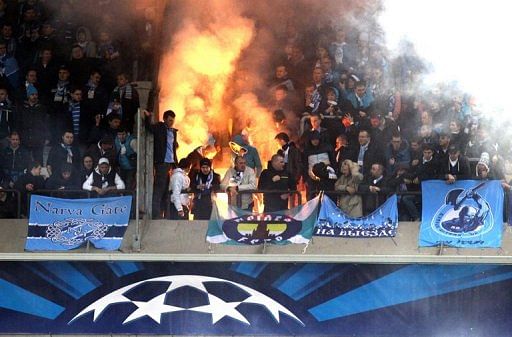 Moscow police arrested 53 Zenit fans at the Moscow Dynamo ground after the firecracker incident