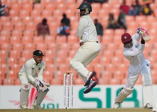 The West Indies lead the two-Test series 1-0 after their 77-run win in the first Test in Dhaka