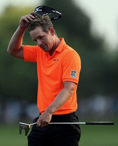 Luke Donald has now gone exactly 100 holes without a bogey ot the Earth course at the Jumeirah Golf Estates
