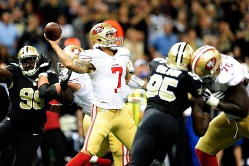 Kaepernick finished with 27 yards and a touchdown on six carries