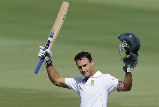 Man-of-the-match Faf du Plessis occupied the crease for almost eight hours in a feat of physical and mental endurance