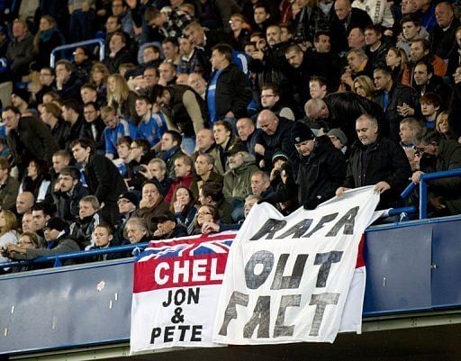Supporter groups have pledged to repeat their protests against Rafael Benitez when Fulham come to Stamford Bridge