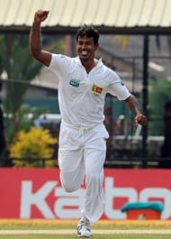 Nuwan Kulasekara had Kane Williamson (18) caught by Tharanga Paranavitana in the slips and then trapped Daniel Flynn LBW