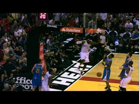 LeBron James rises up to throw down