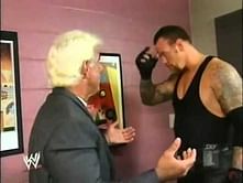 Video: The Undertaker forgets his lines, Ric Flair improvises