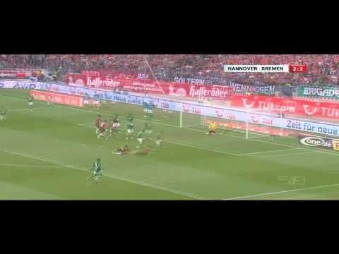 VIDEO: Hannover striker's overhead kick, double booking for one offence!