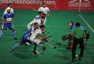 Chandigarh Comets' hockey players (in Bl