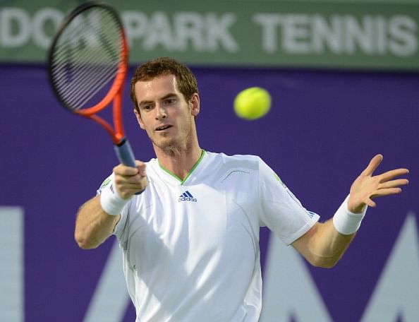 KEY BISCAYNE, FL - DECEMBER 01: Andy Murray participates in the inaugural Miami Tennis Cup at Crandon Park Tennis Center on December 1, 2012 in Key Biscayne, Florida. 