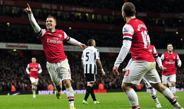 Arsenal 7-3 Newcastle: Theo and Podolski spoil Demba Ba’s audition for Wenger