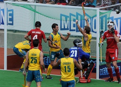 Australia were pushed for their 4-2 win in Pool B on Saturday, holding off the determined eighth-ranked Belgium