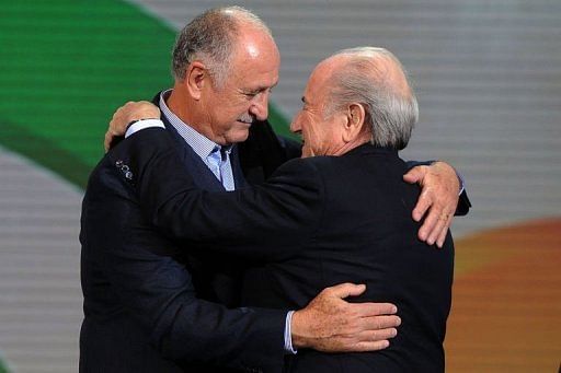 FIFA president Sepp Blatter (right) lauded Brazil for its efforts on readying its infrastructure