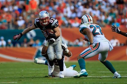 Wes Welker finished with 103 yards on 12 catches for New England