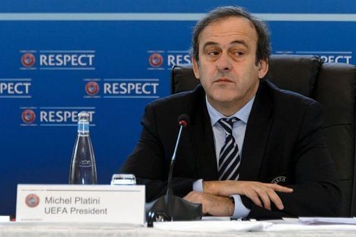 UEFA president France&#039;s Michel Platini during the year&#039;s last UEFA meeting in Lausanne