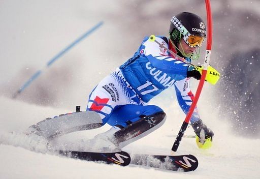 The French skier, who was sixth after the first leg, scorched the second run to time a combined total of 1min 36.55sec.