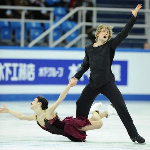 Americans Meryl Davis and Charlie White perform during their ice dance free dance