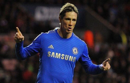 Chelsea&#039;s forward Fernando Torres celebrates