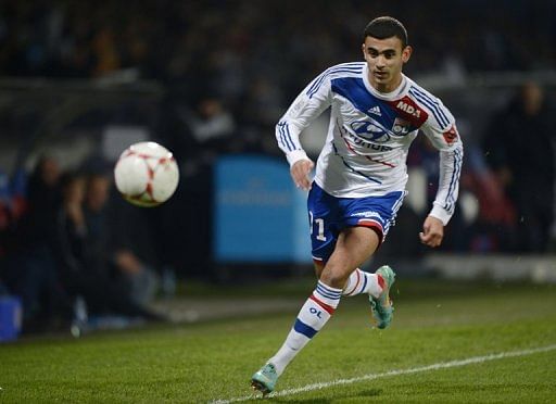 Lyon&#039;s Rachid Ghezzal, seen here in action during their Ligue 1 match against Montpellier, on December 1