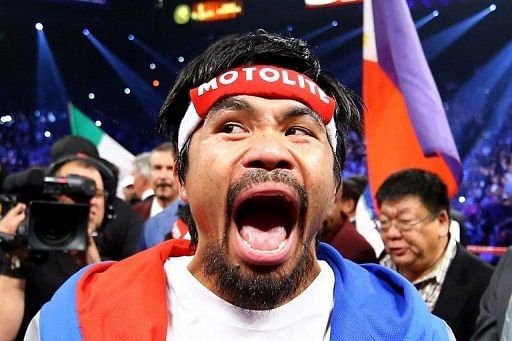 Manny Pacquiao, pictured before taking on Juan Manuel Marquez in their welterweight bout in Las Vegas