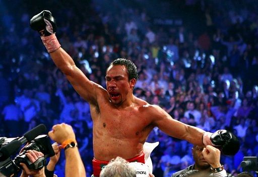 Juan Manuel Marquez suffered a broken nose and possible concussion