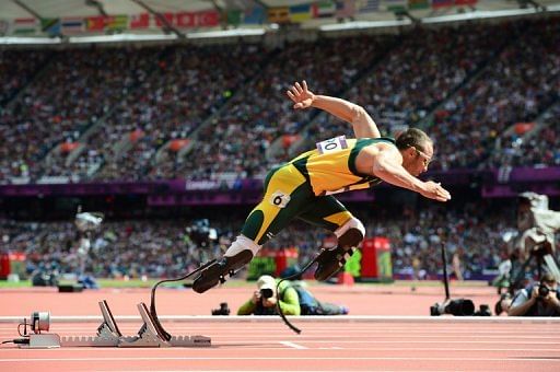 South African Oscar Pistorius, pictured at the Olympic Games on August 4, 2012